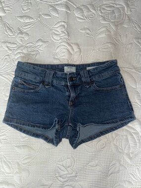 Low-Rise Cotton On Dark Denim Shorts